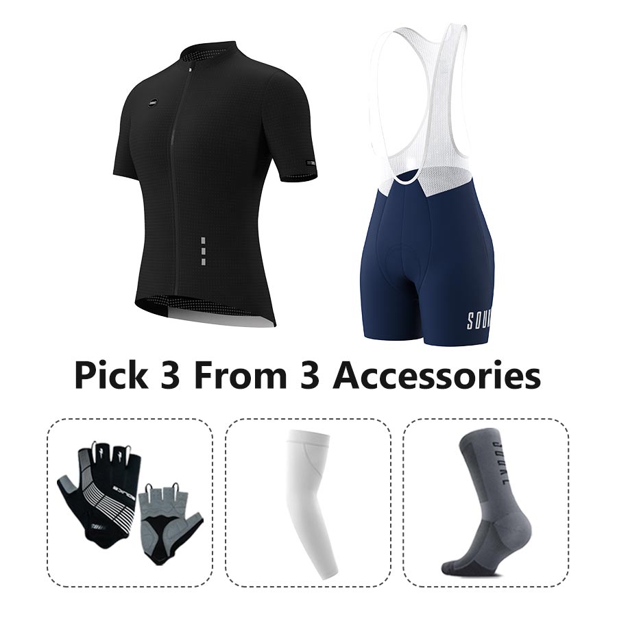 Jersey CS3101+ Bib Shorts BS1502 + Accessories - Souke Sports Cycling Set-Souke Sport (6731275665521)