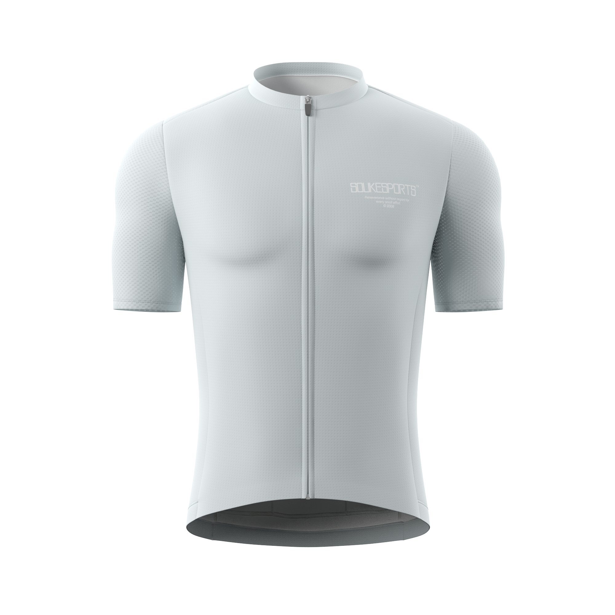 Souke Sports Minimalism Pure Color Unisex Cycling Jersey CS1168---light grey
