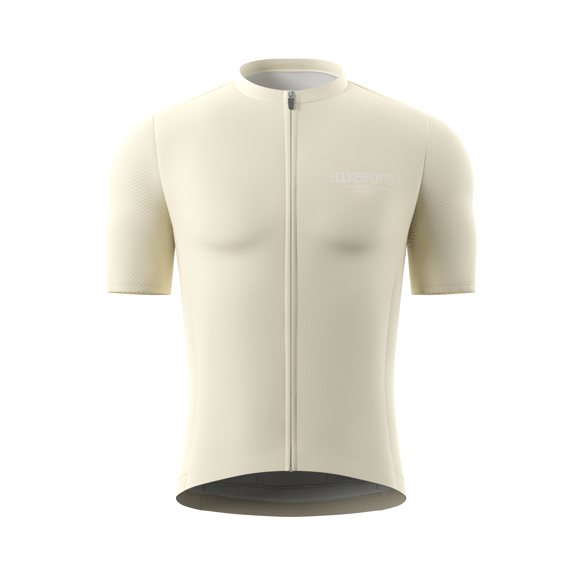 Souke Sports Minimalism Pure Color Unisex Cycling Jersey CS1168---oldlace