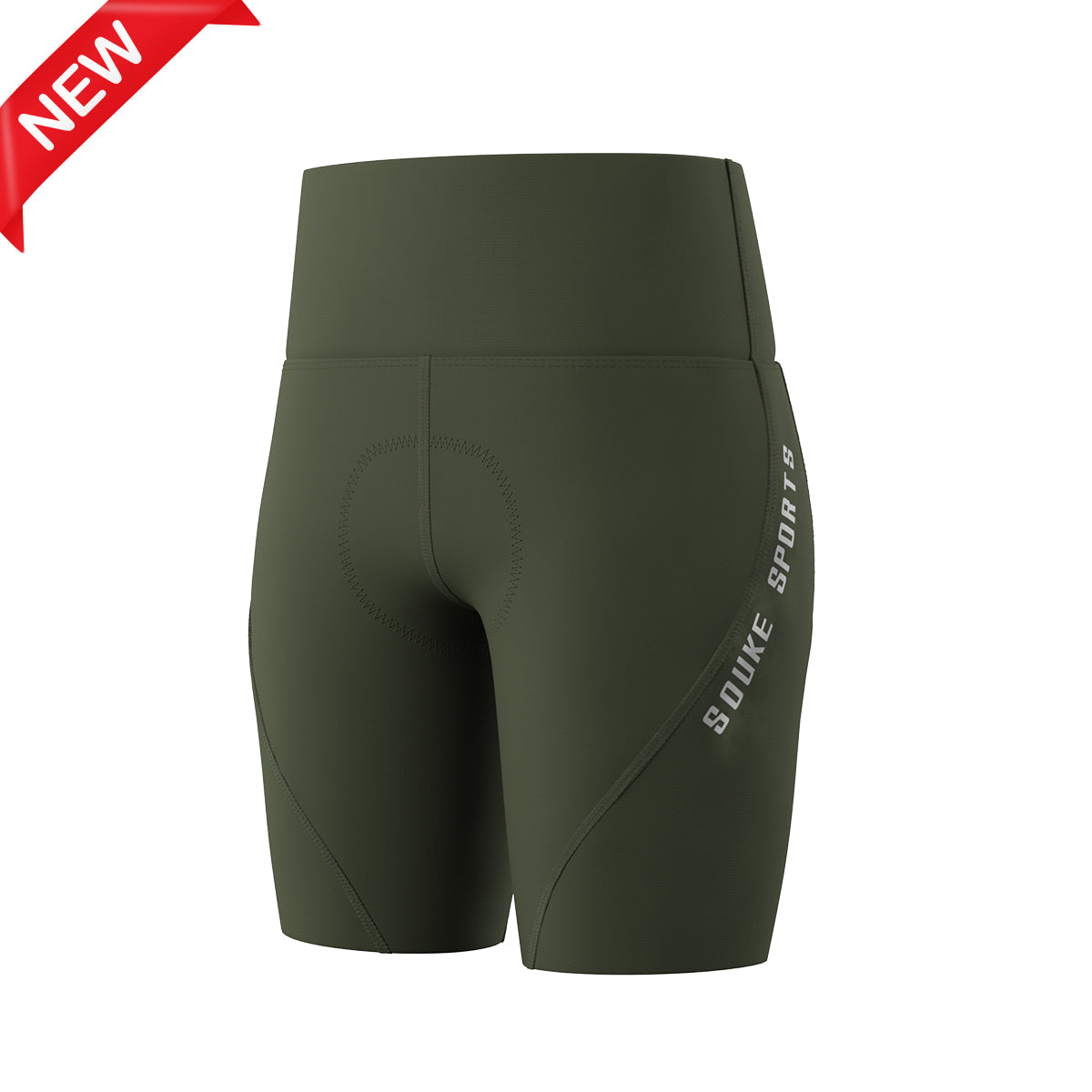 Souke Sports New Women's Strapless Cycling Padded/Non padded Shorts PS0723--Green
